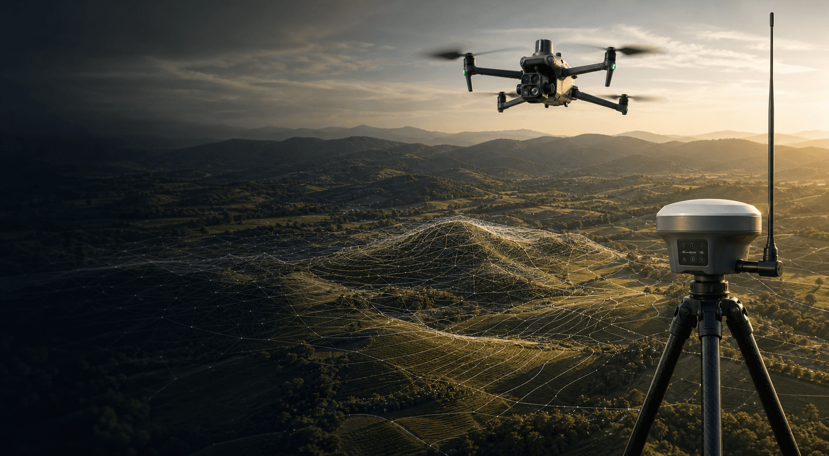 Levantamiento topográfico con dron y GNSS RTK